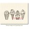 Deep Red Stamps Ice Cream Border Rubber Cling Stamp 4 x 2.1 inches